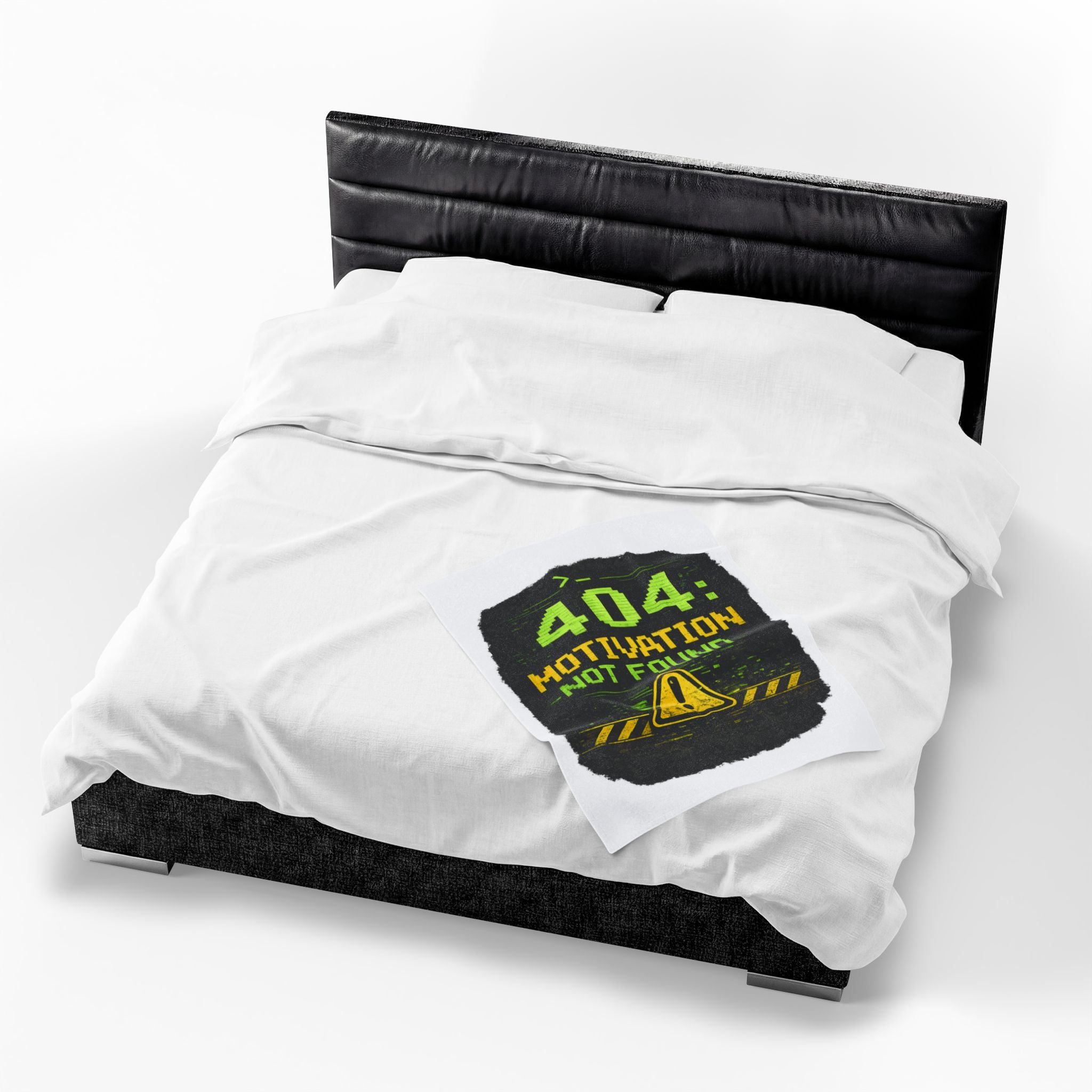 "Error 404 Motivation Not Found" IT Humor Funny IT Velveteen Plush Blanket