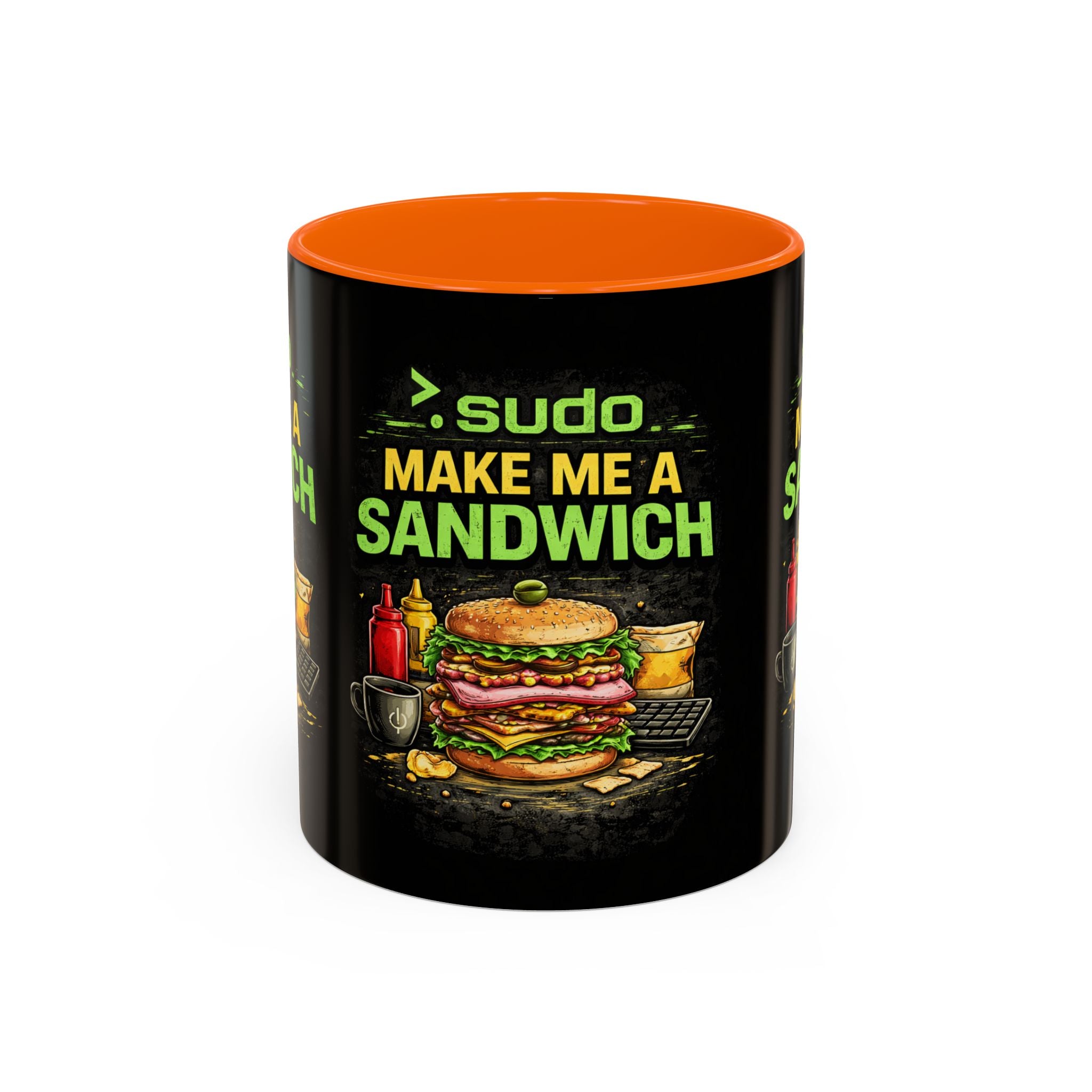 ">. Sudo Make Me a Sandwich" IT Humor Accent Coffee Mug (11, 15oz)