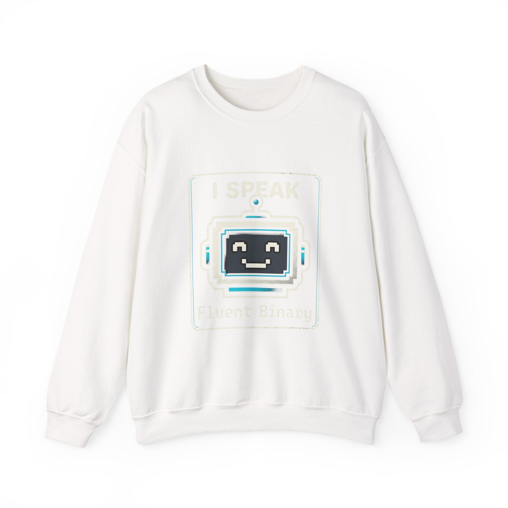 "I Speak Fluent Binary" Funny IT Crewneck Sweatshirt
