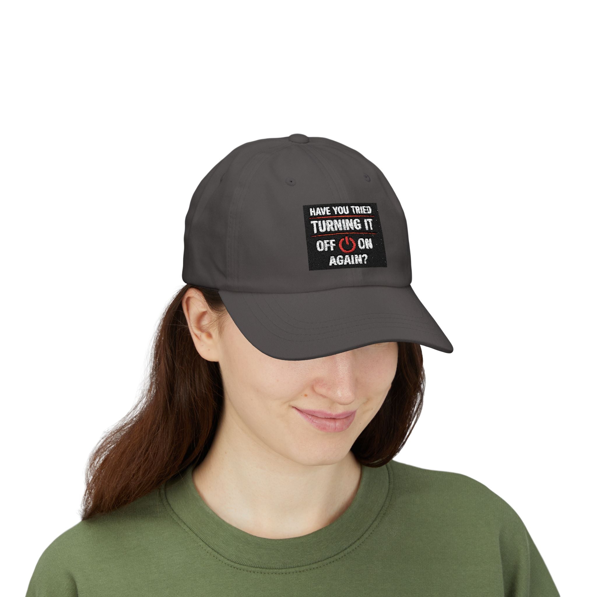 "Have You Tried Turning It Off & On Again?" Tech Humor Funny IT Baseball Hat/Cap