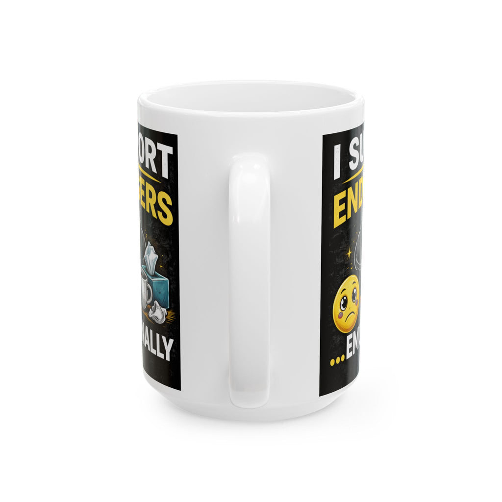 "I Support End Users... Emotionally" Geek Humor Ceramic Mug, (11oz, 15oz)