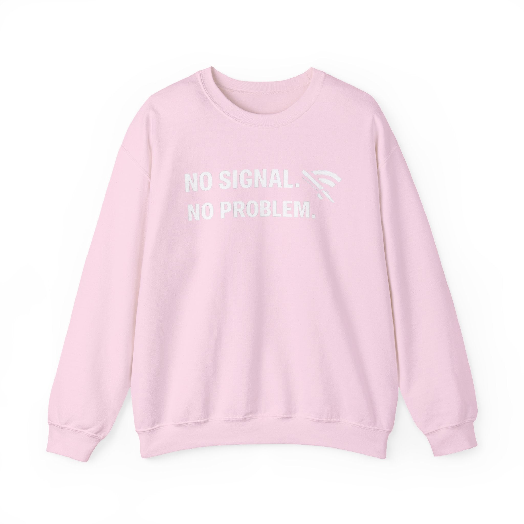 "No Signal, No Problem" Unisex Heavy Blend™ Tech Humor Crewneck Sweatshirt