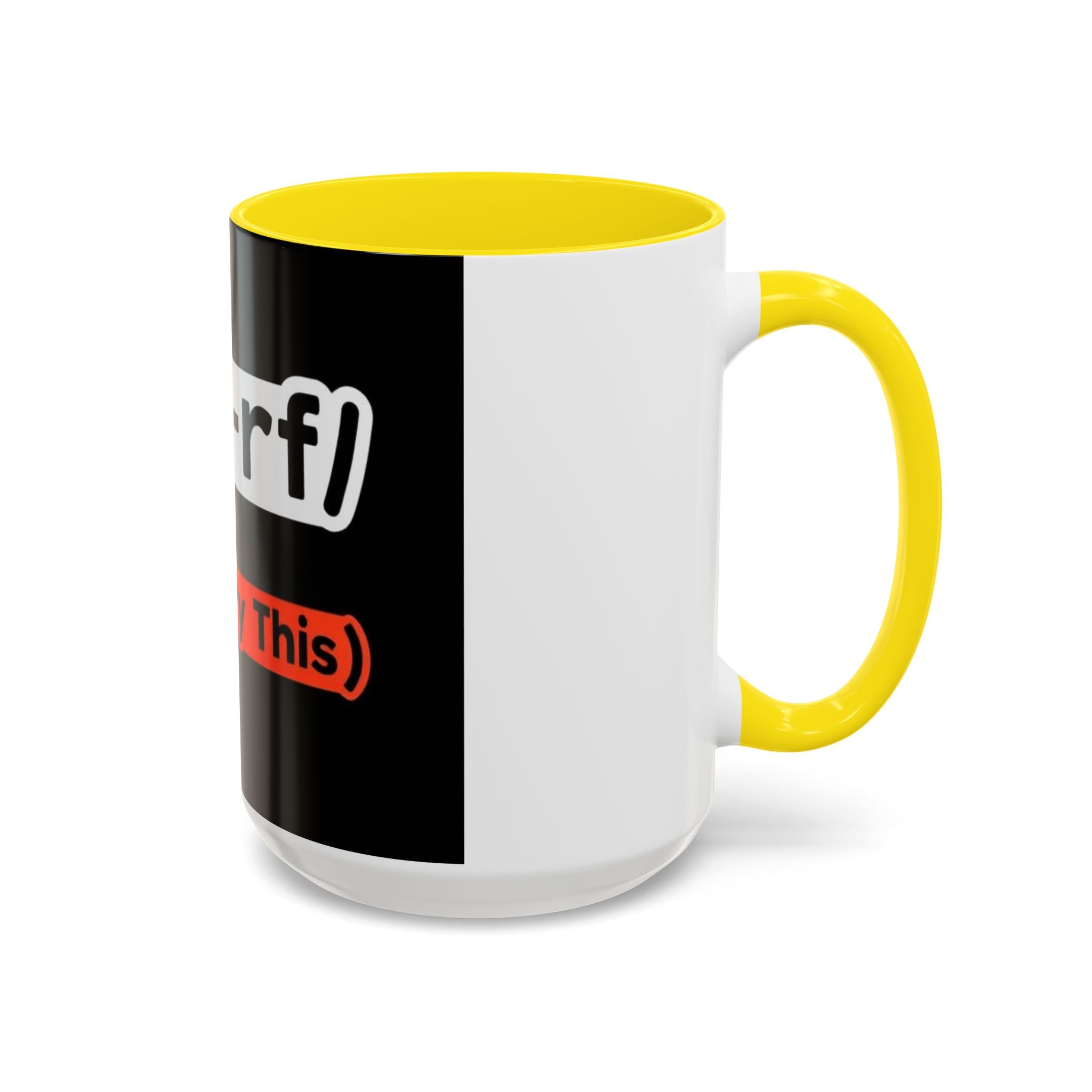 "rm -rf / (Don't Try This)" Funny IT Tech Humor Black Accent Ceramic Coffee Mug
