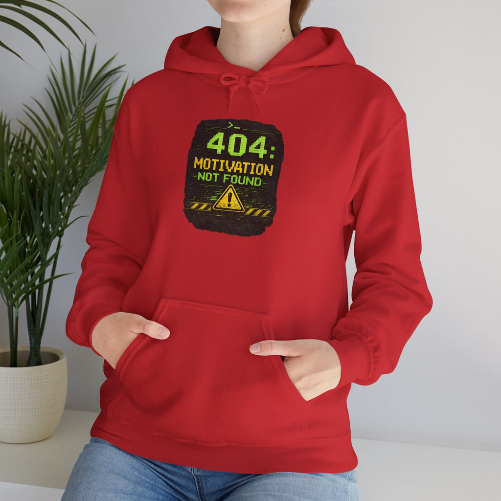 "Error 404 Motivation Not Found" IT Humor Unisex Heavy Blend™ Hoodie