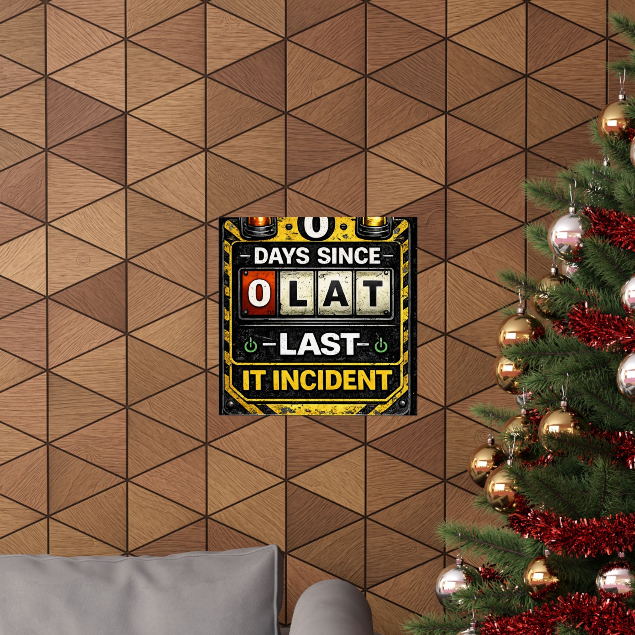 "0 Days Since Last IT Incident" Funny IT Tech Humor Matte Vertical Posters