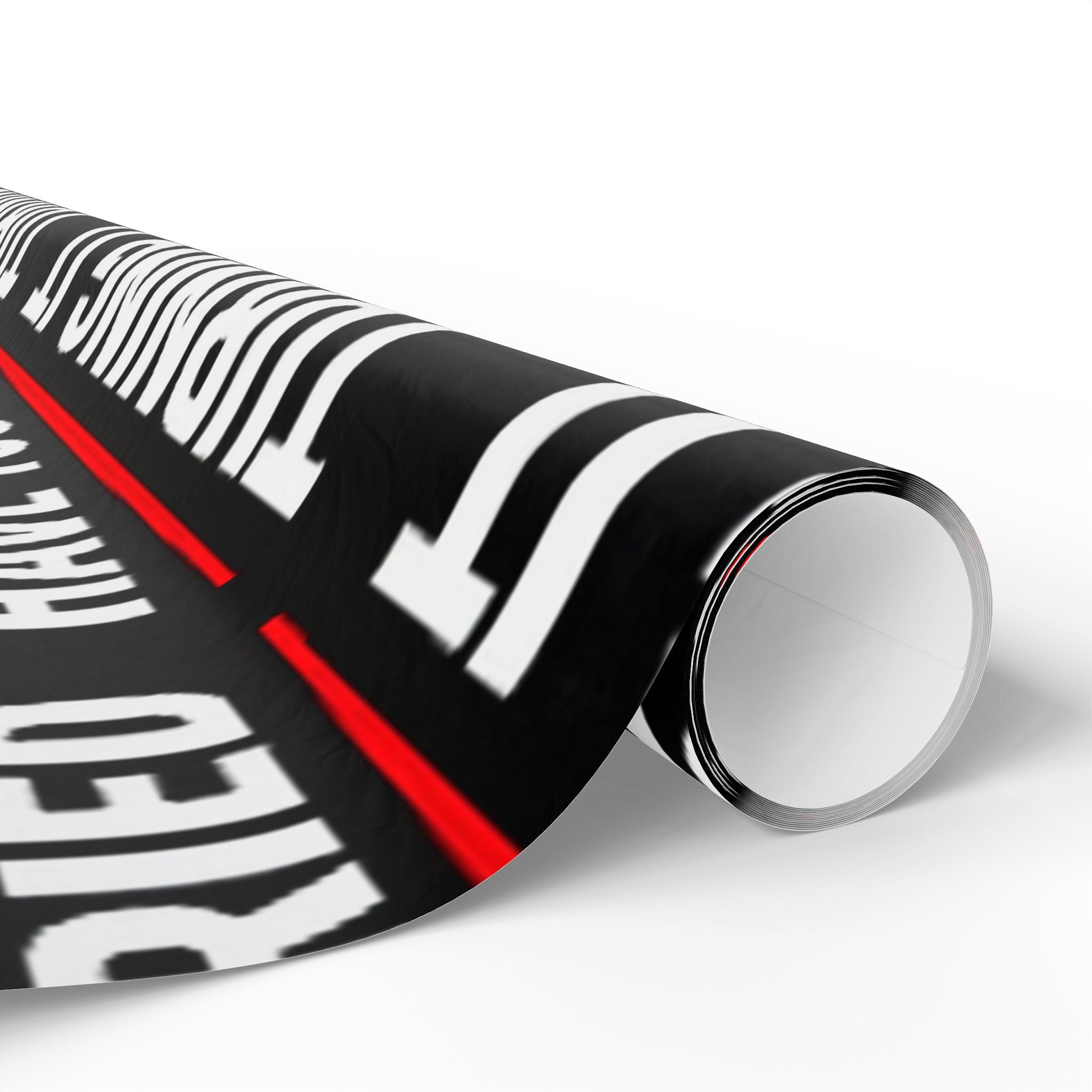 "Have You Tried Turning It Off & On Again?" Funny IT Graphic Holiday Gift Wrap (Bold Red & White Text) Tech Humor Wrapping Paper