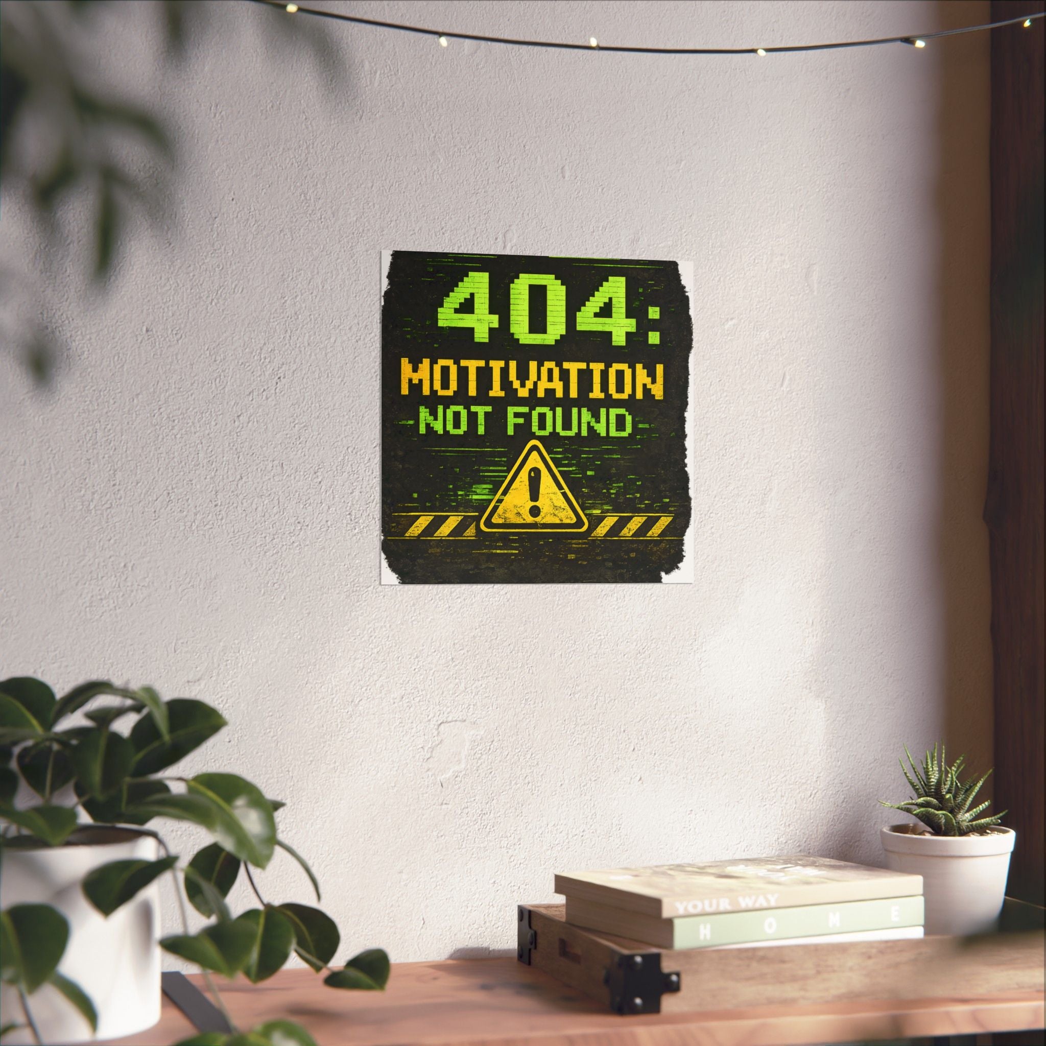 "Error 404 Motivation Not Found" Geek Tech Humor Funny IT Matte Vertical Posters