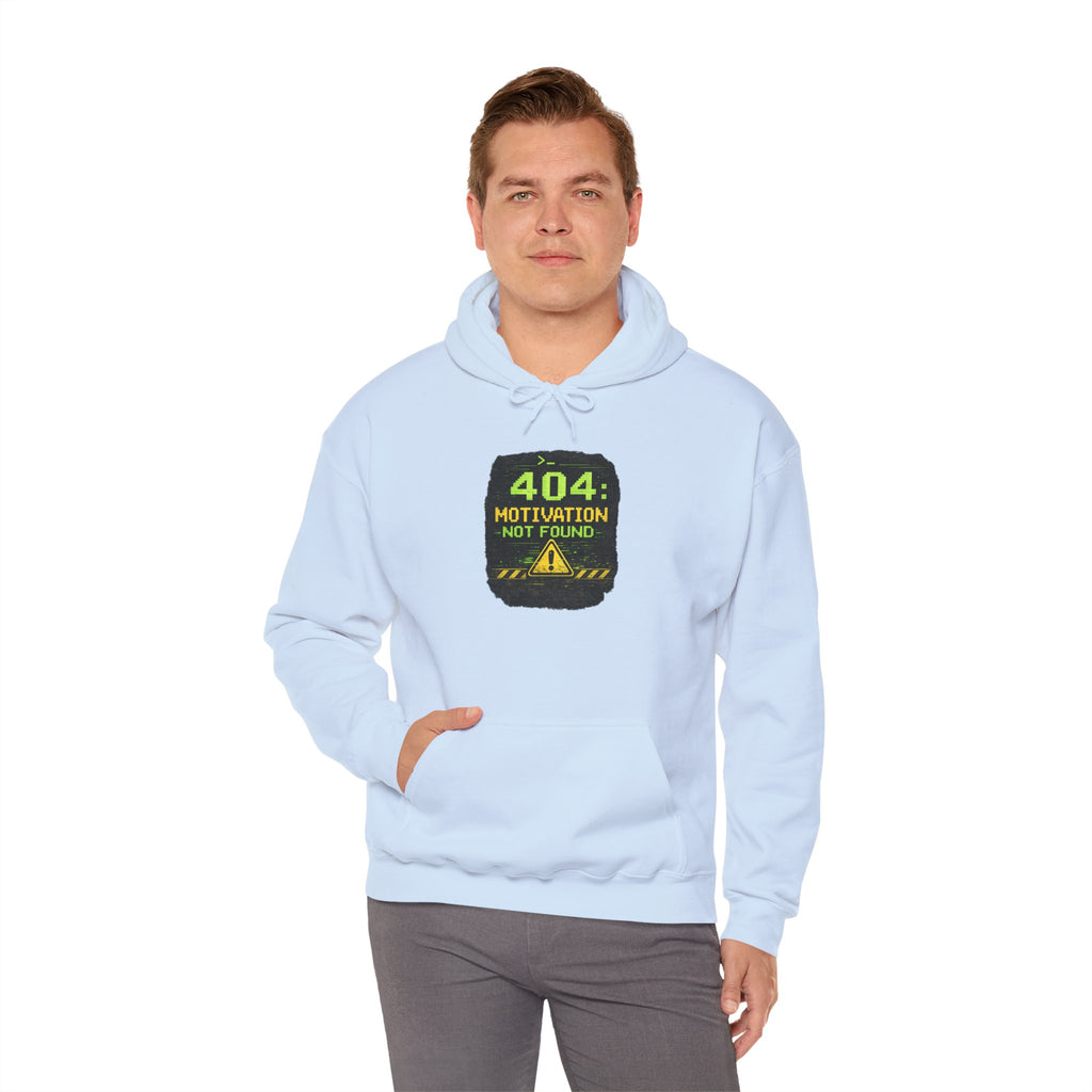 "Error 404 Motivation Not Found" IT Humor Unisex Heavy Blend™ Hoodie
