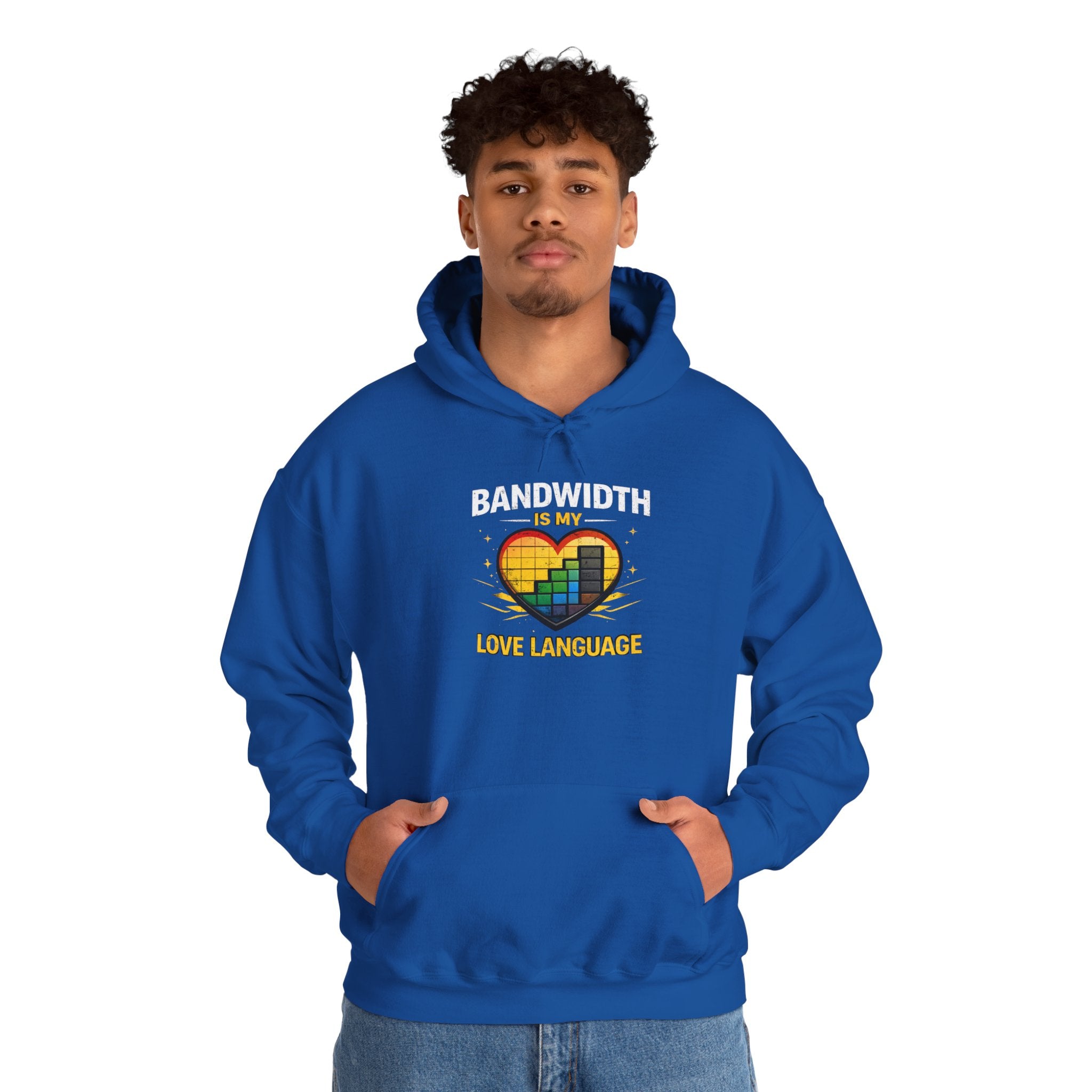 "Bandwidth is my Love Language" Tech Humor Unisex Heavy Blend™ Hoodie