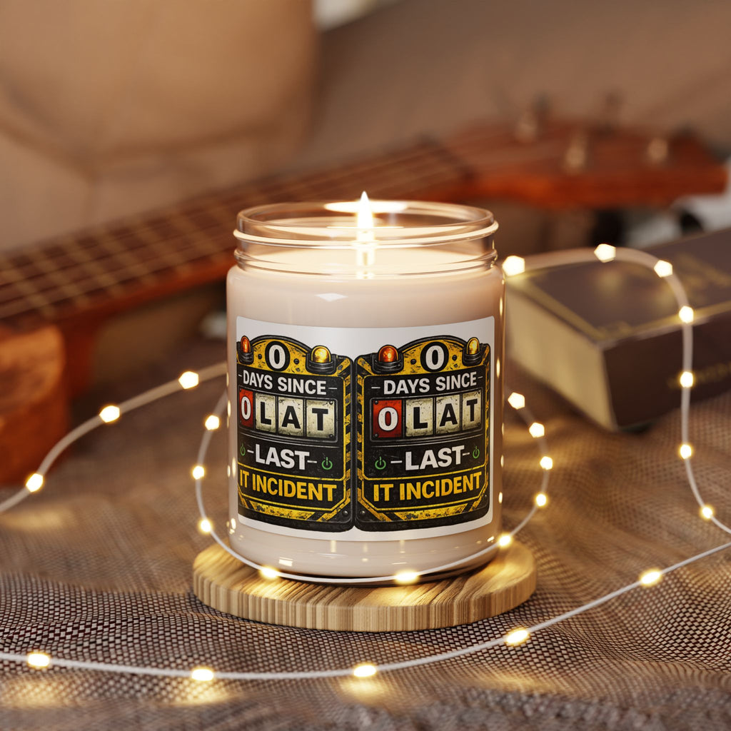 “0 Days Since Last IT Incident” Humorous IT Jar Candle