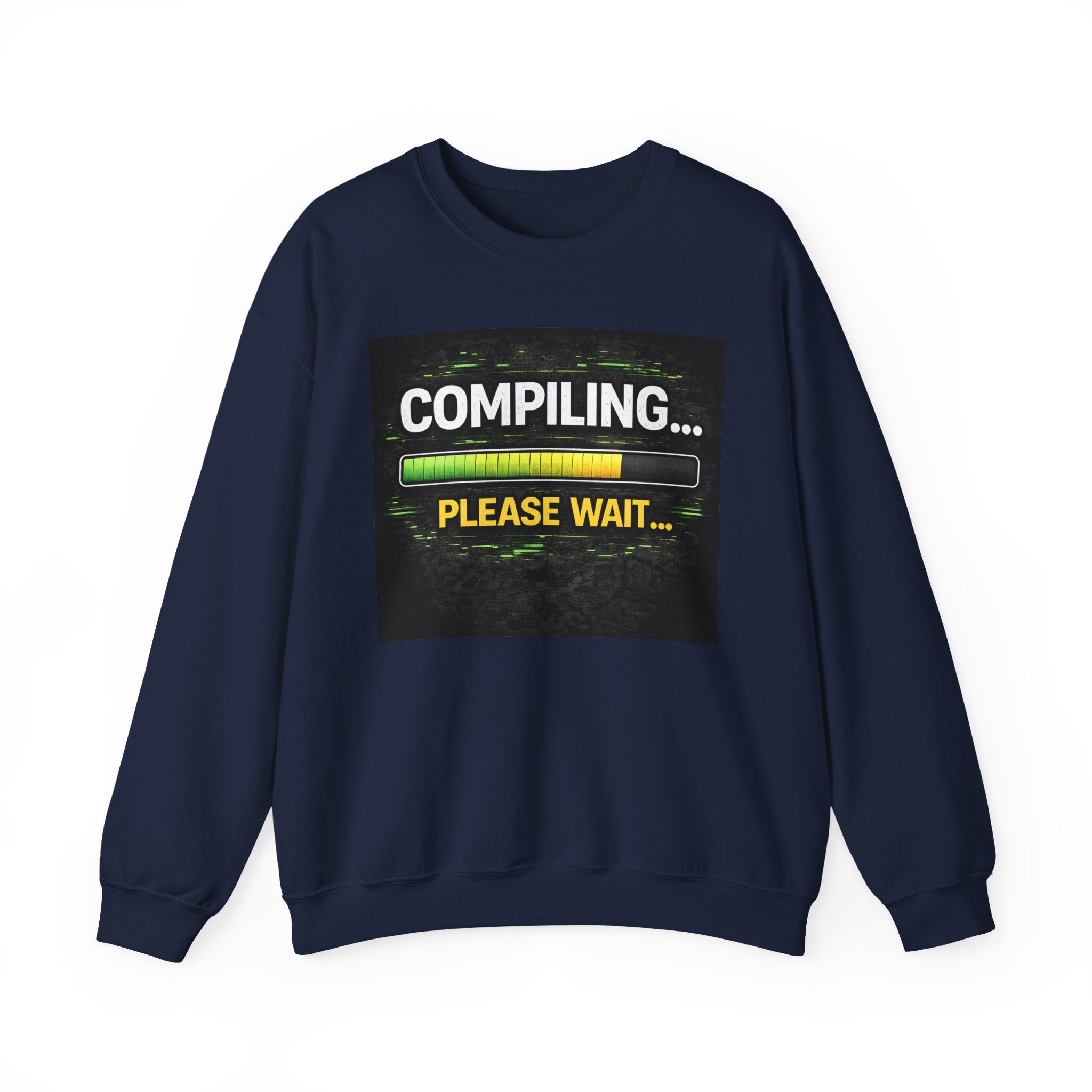 "Compiling... Please Wait" Tech Humor Crewneck Sweatshirt