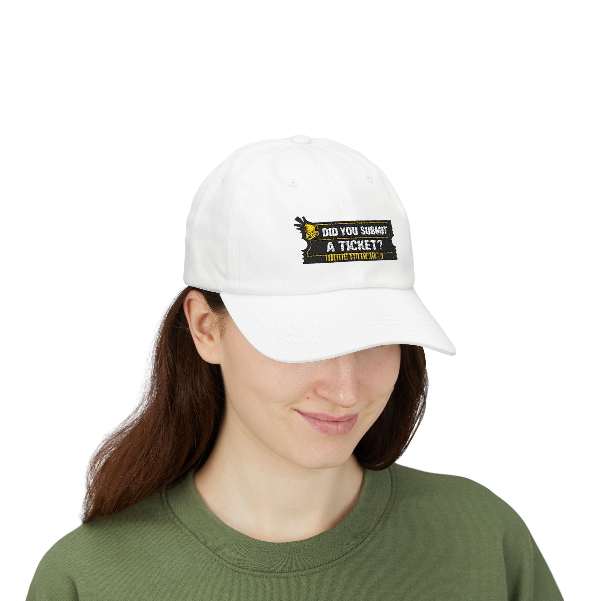 "Did You Submit a Ticket?" Tech Humor Funny IT Baseball Hat/Cap