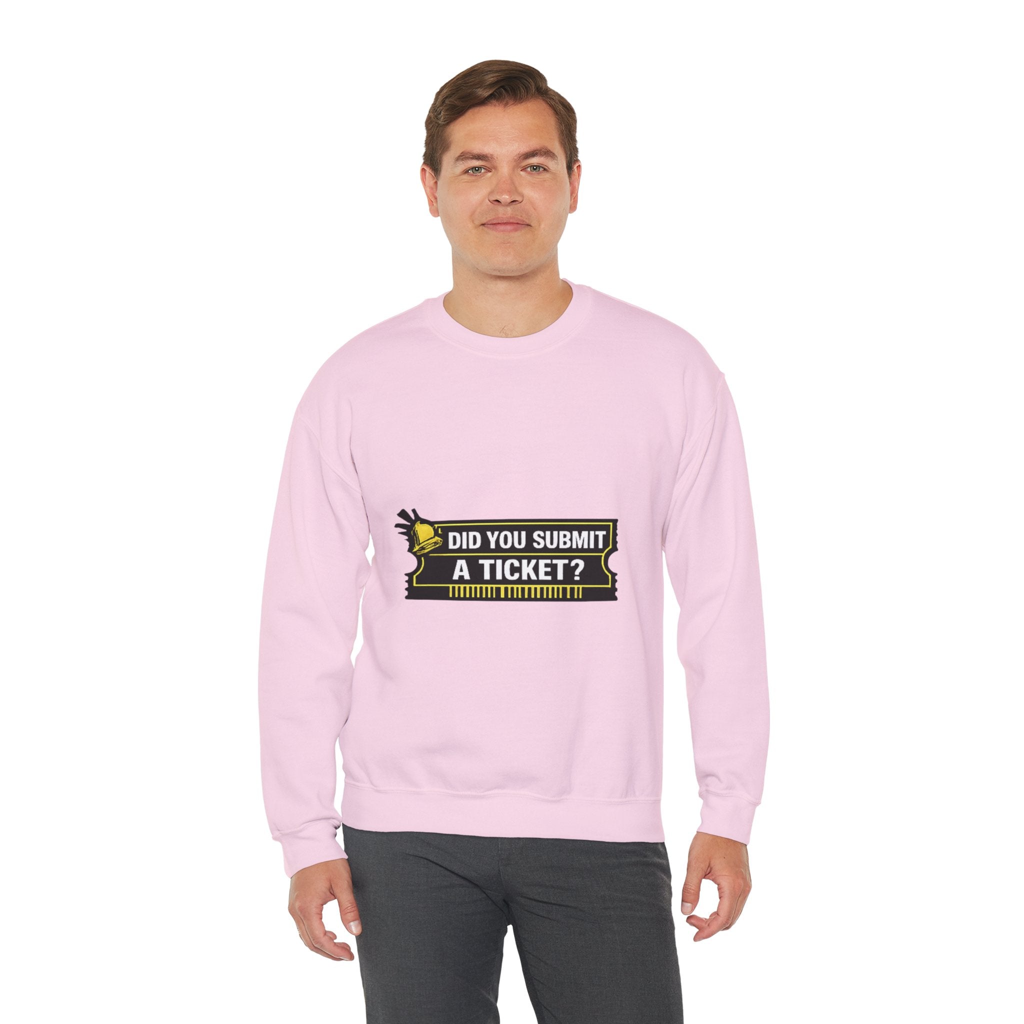"Did You Submit a Ticket?" IT Support Humor Crewneck Sweatshirt