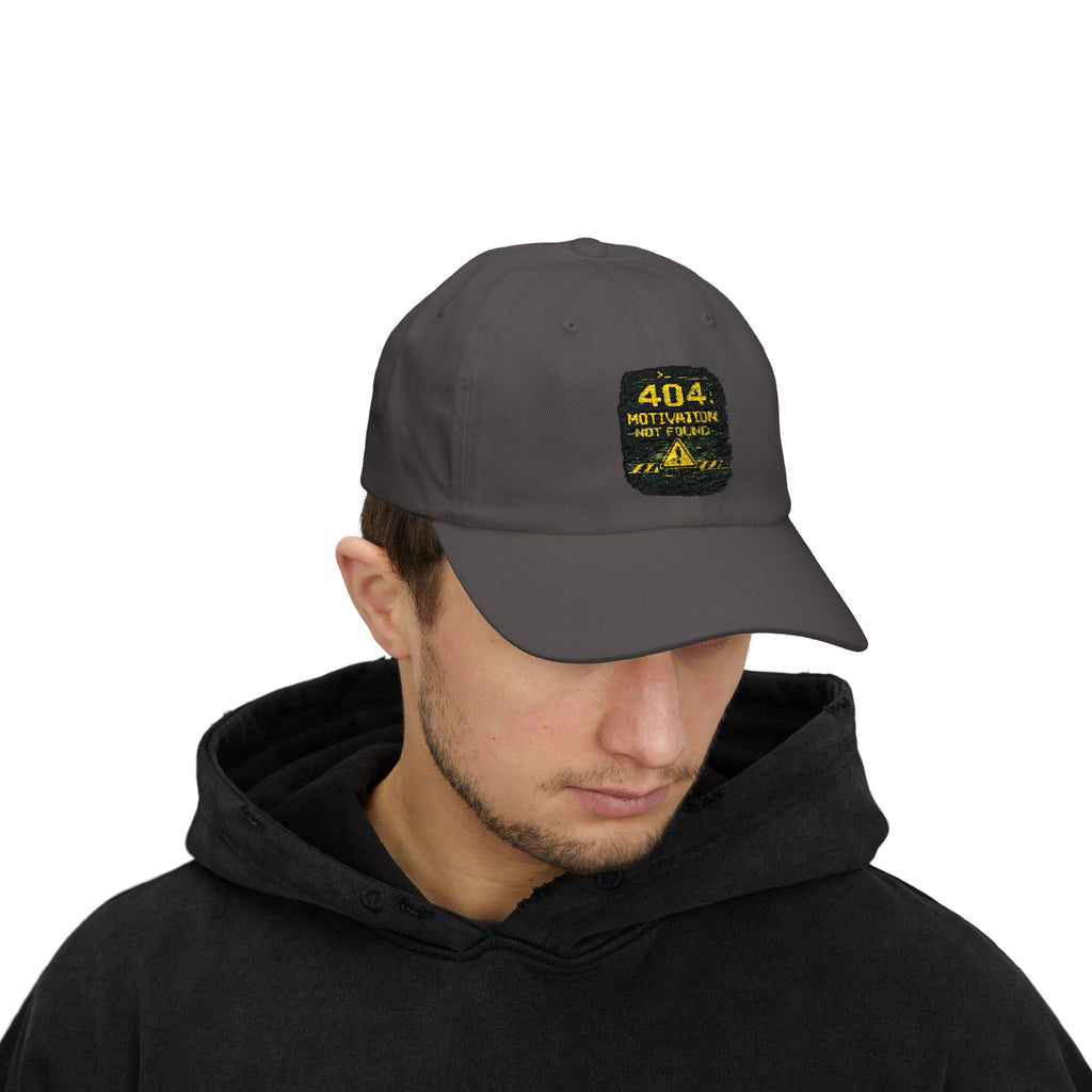"Error 404 Motivation Not Found" Tech Humor Funny IT Baseball Hat/Cap