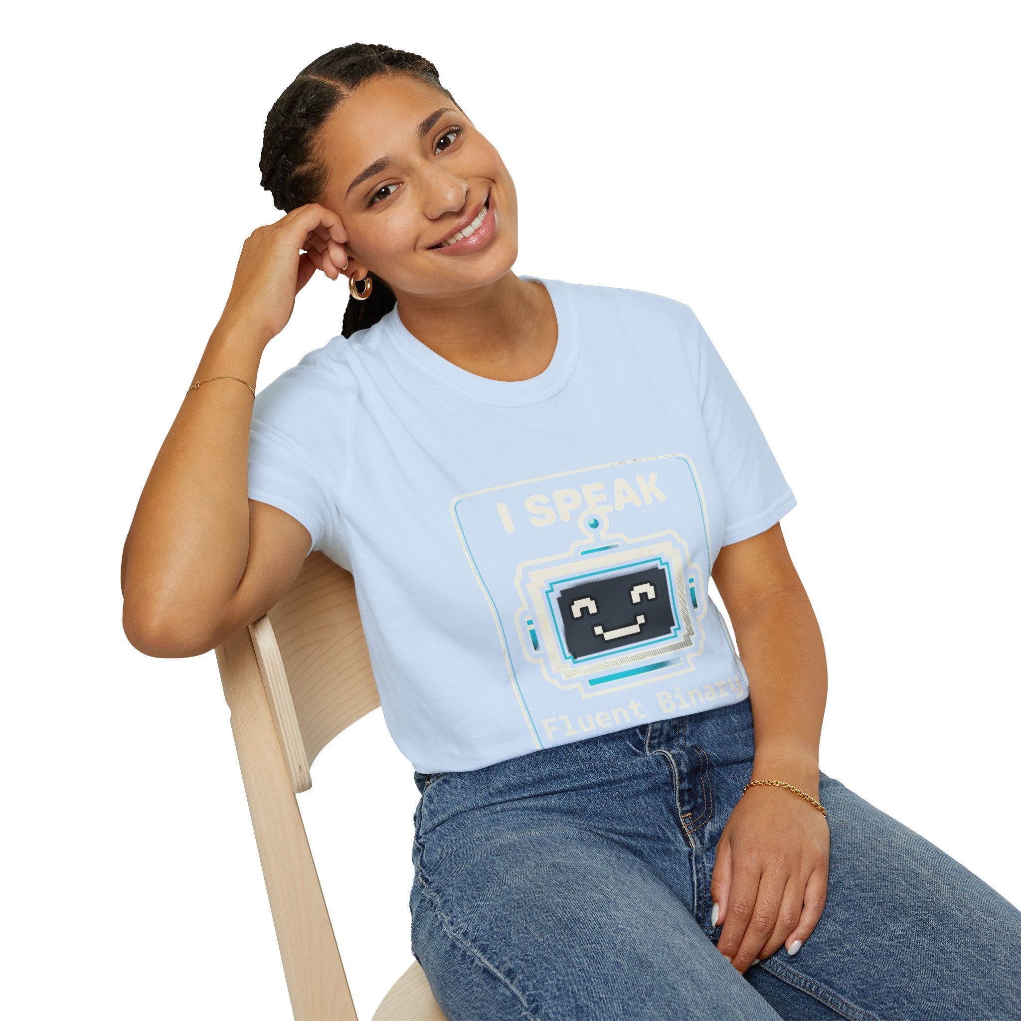"I Speak Fluent Binary" Funny IT Programmer Tech Humor Graphic Tee