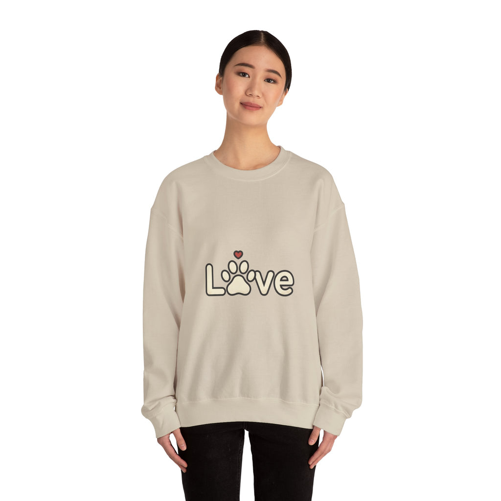 Love Paw Crewneck Sweatshirt | Dog Mom Dog Dad, Fur Baby Rescue Pride