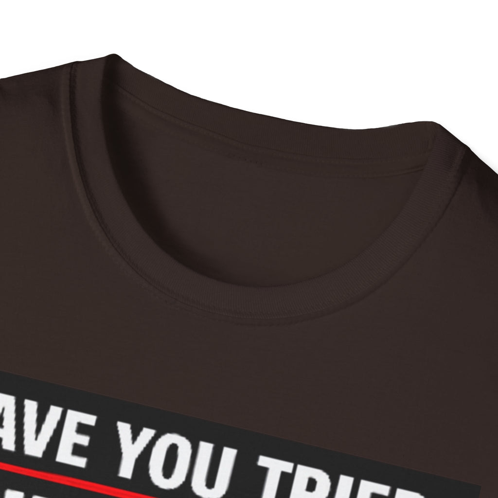 "Have You Tried Turning It Off On Again?" Funny IT T-Shirt Tech Humor Tee