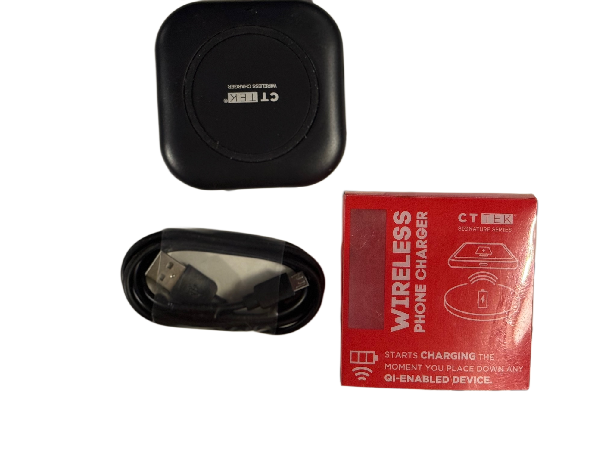 Share CT TEK Wireless Phone Charger BEBQ020 Qi Fast Charging Pad Black NEW