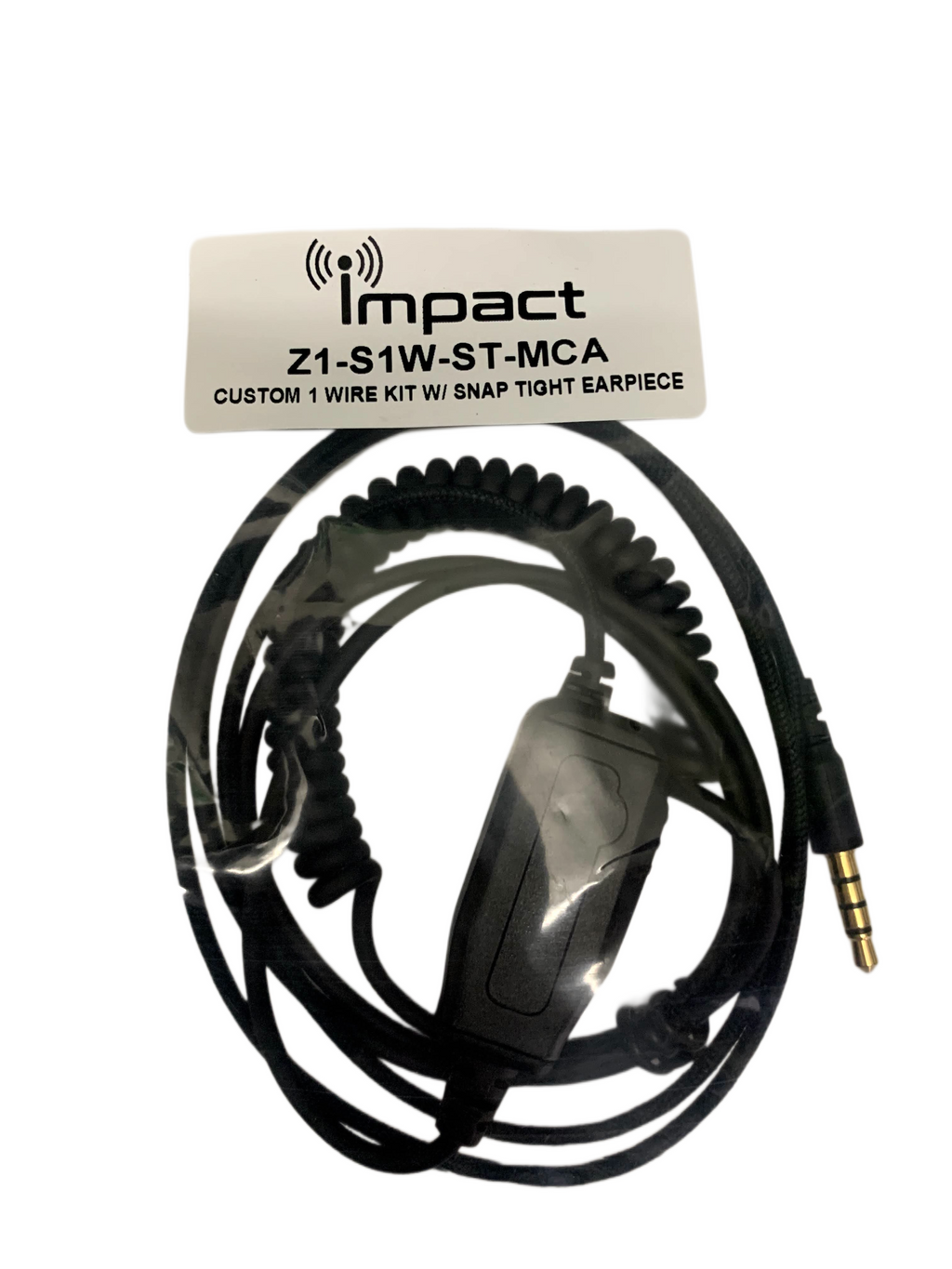 Impact Z1-S1W-ST-MCA 1-Wire Kit | Gold Series Cable With PTT Mic