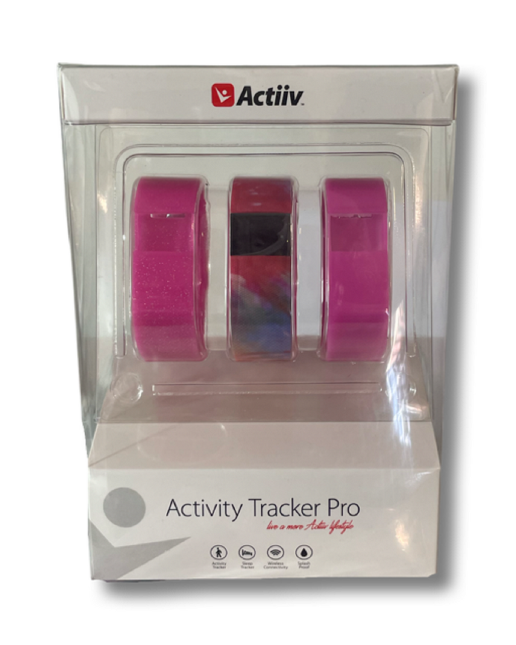 ACTIIV Zenixx Glow/Solid/Tie-Dye Bundle Activity Tracker Pro – Pink ACUBF021I