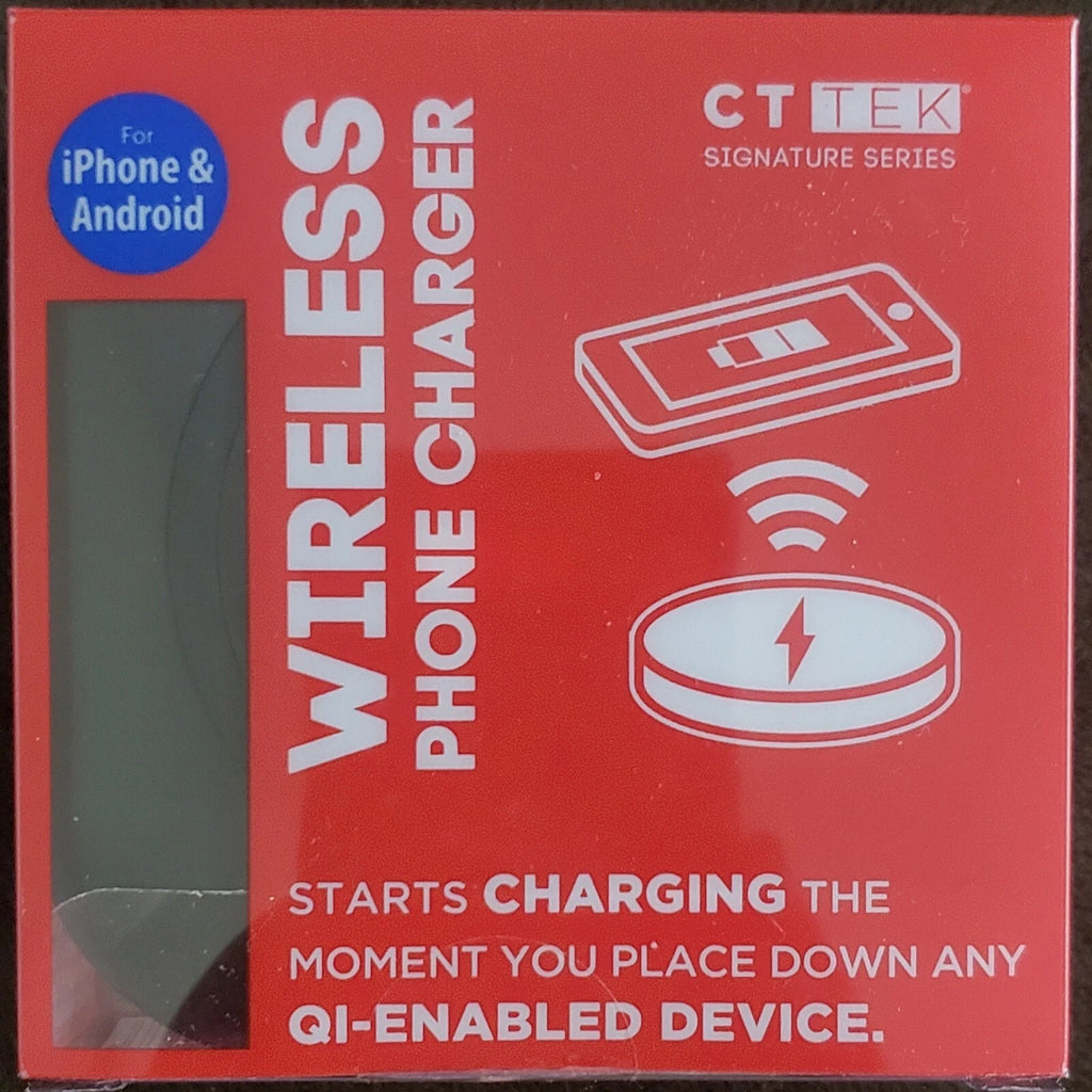Share CT TEK Wireless Phone Charger BEBQ020 Qi Fast Charging Pad Black NEW