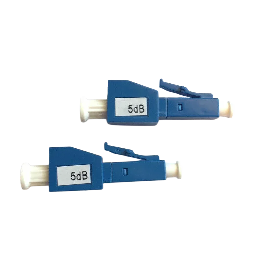 LC/UPC 5dB Fiber Optic Attenuator | Single Mode Build-Out Adapter Blue