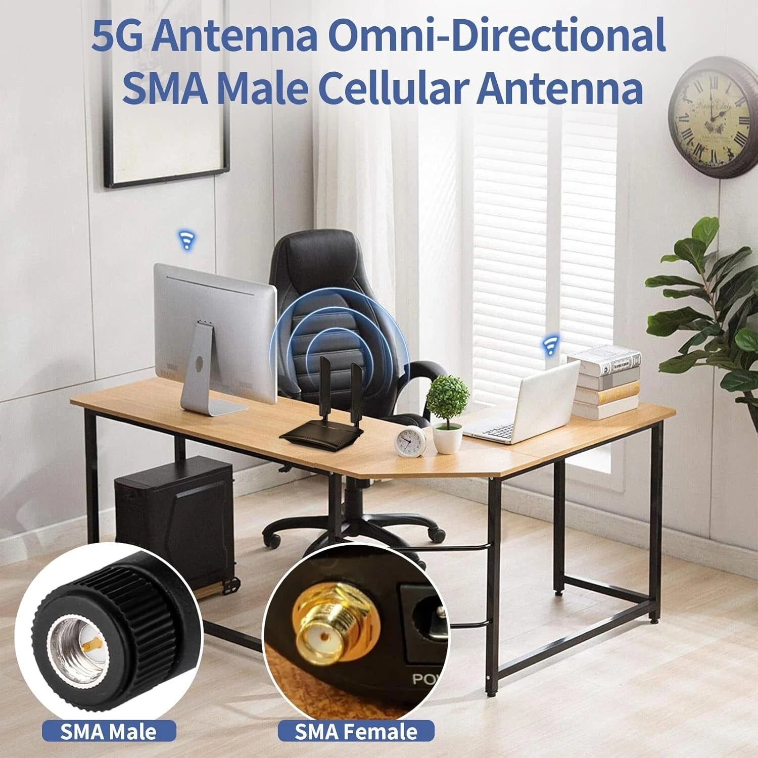 5G 8dBi Omni SMA Male Paddle Antenna 700-3500MHz for LTE CPE Router Signal Boost