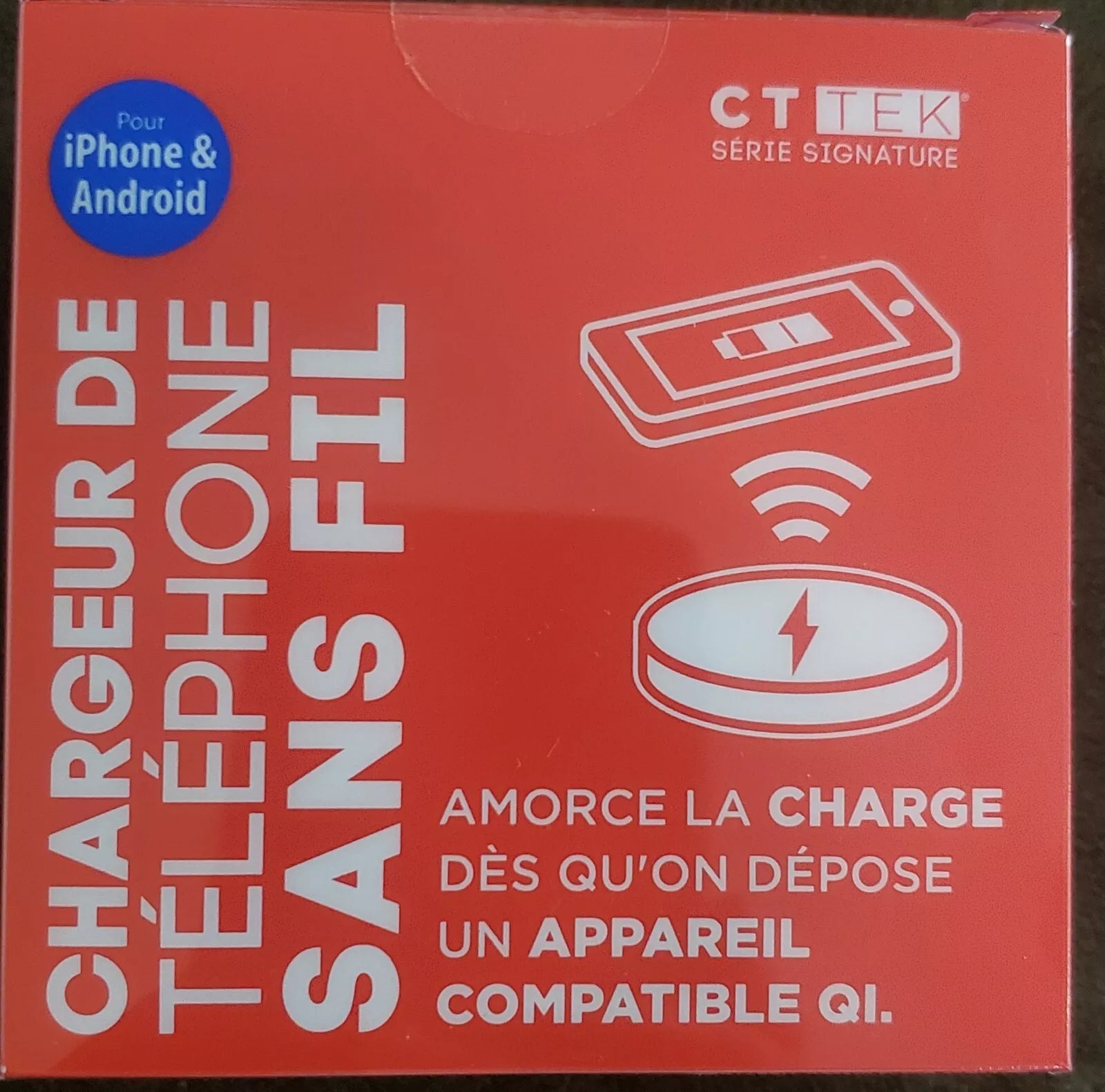 Share CT TEK Wireless Phone Charger BEBQ020 Qi Fast Charging Pad Black NEW