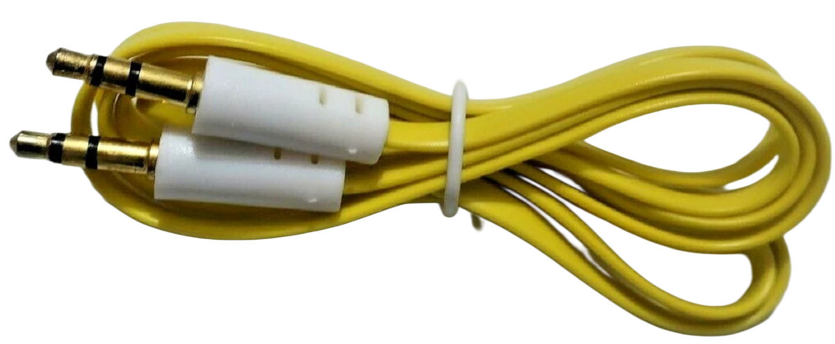 3.5mm AUX Cable 5ft Flat Stereo Audio Cord Tangle-Free Choose Color
